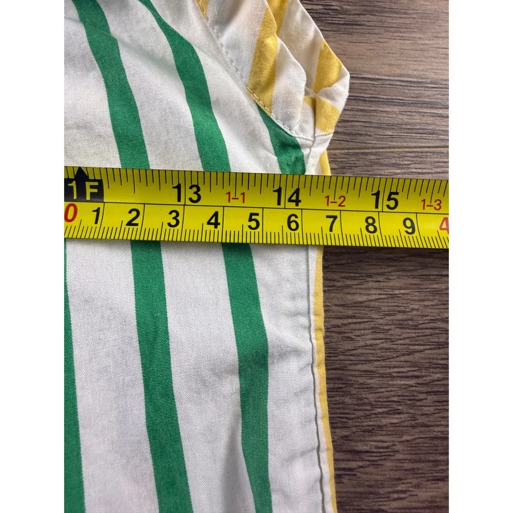 Gap Kids Girls XS Multicolor Striped Sleeveless Button Down Shirt Dress Cotton